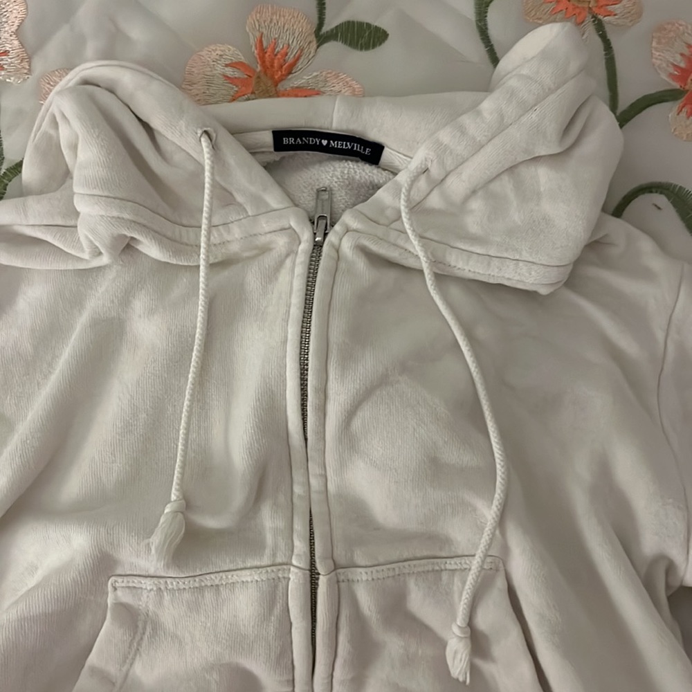 Brandy Melville cropped zip up
